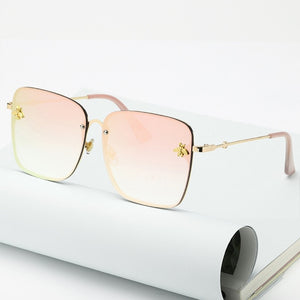 Luxury Retro Square Bee UV Sunglasses