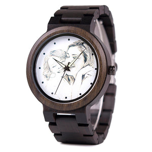 Customized Photo UV Printing Wood Watch