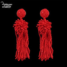 Load image into Gallery viewer, e-Stylo Red Beads Earrings