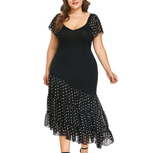Load image into Gallery viewer, Asymmetric Chiffon Elegant New Style Polka Dotts Dress