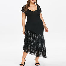 Load image into Gallery viewer, Asymmetric Chiffon Elegant New Style Polka Dotts Dress