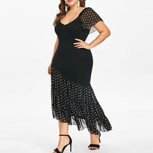 Load image into Gallery viewer, Asymmetric Chiffon Elegant New Style Polka Dotts Dress