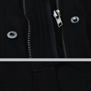 Hooded Button Zipper Jacket 2019