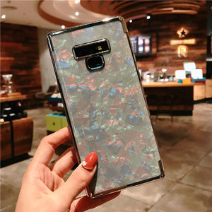 Samsung New Marble Plating Glitter Case (High Quality)