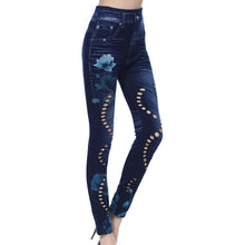 Load image into Gallery viewer, Faux Denim Print Jeans