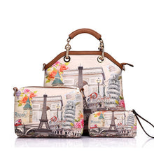 Load image into Gallery viewer, PU Leather 3PC Printed Handbags