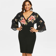 Load image into Gallery viewer, Estylo Floral Plunging Neck Dress