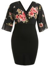 Load image into Gallery viewer, Estylo Floral Plunging Neck Dress