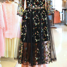 Load image into Gallery viewer, Mesh Embroidery Lace Dress