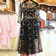Load image into Gallery viewer, Mesh Embroidery Lace Dress
