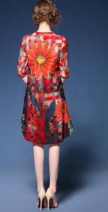 Chiffon Print Floral Dress