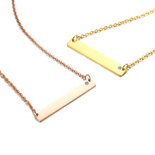 Load image into Gallery viewer, Elegant Free Engraving ID Bar Pendant