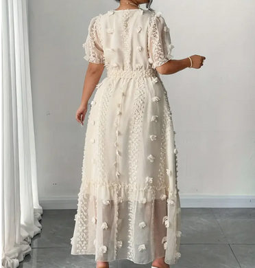 Elegant V-Neck Women's Bell Sleeve Dress