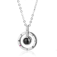 Load image into Gallery viewer, Rose Gold &amp; Silver 100 languages I love you Projection Pendant