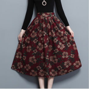 Estylo-Woolen Floral Skirt