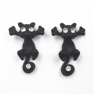 1 Pair Cute Cat Stud Earrings