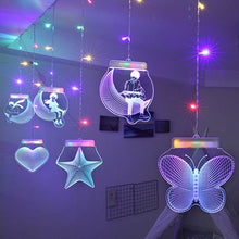 Load image into Gallery viewer, 2M*0.7M 3D Cutrain Lights LED For Christmas with Remote