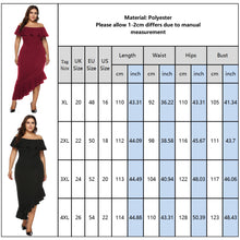 Load image into Gallery viewer, Slim fit Plus Size Stunning Off Shoulder Wrap Dress - Amy&#39;s Design
