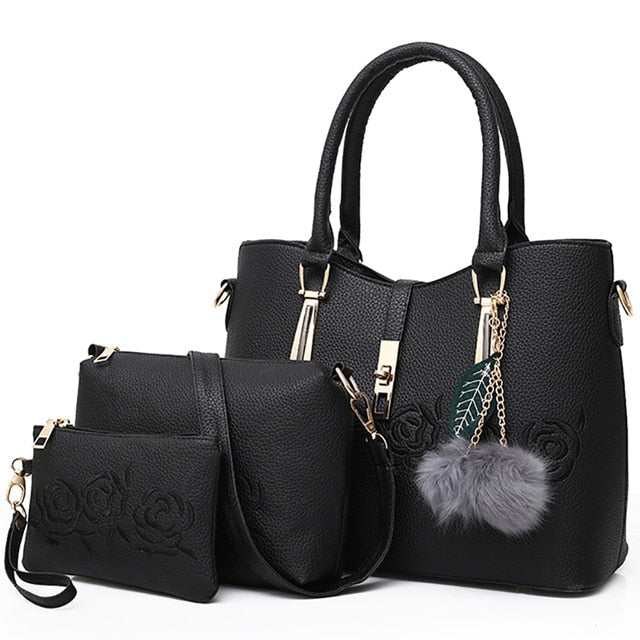 3pcs Leather Handbags
