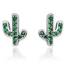 Load image into Gallery viewer, 925 Sterling Silver Dazzling Cactus Green