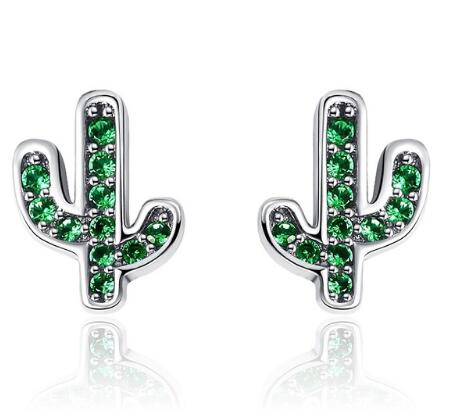 925 Sterling Silver Dazzling Cactus Green