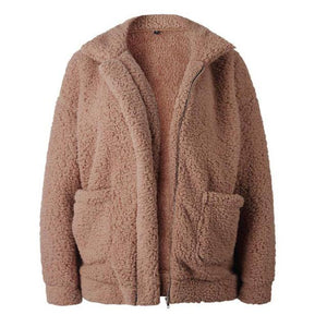 Estylo Zipper Plush Winter Autumn Coat