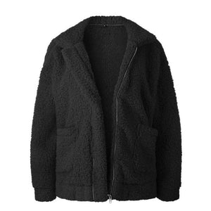 Estylo Zipper Plush Winter Autumn Coat