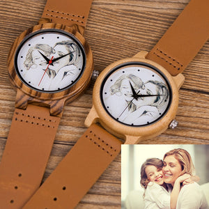 Customized Photo UV Printing Wood Watch