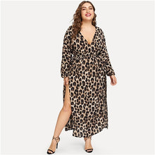 Load image into Gallery viewer, Leopard Print Ruffle Dress