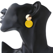 Load image into Gallery viewer, Circle Round Golden And Yellow Dangle