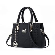 Load image into Gallery viewer, PU Leather Diagonal Embroidery Handbag