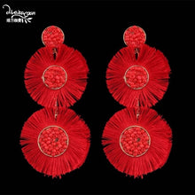 Load image into Gallery viewer, e-Stylo Red Beads Earrings