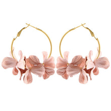 Load image into Gallery viewer, Elegant Fabric Flower Drop Earrings 2019
