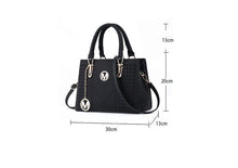 Load image into Gallery viewer, PU Leather Diagonal Embroidery Handbag