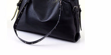 Load image into Gallery viewer, Silver/Black Cowhide Stunning Shoulder Handbag (Most Popular)