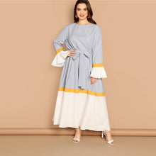 Load image into Gallery viewer, Flounce Sleeve Belted Maxi