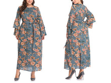 Load image into Gallery viewer, Tish-Boho Floral Print Chiffon Dress