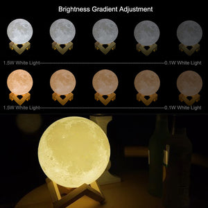 3D Printing USB Moon Light Touch Control