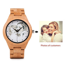 Load image into Gallery viewer, Customized Photo UV Printing Wood Watch