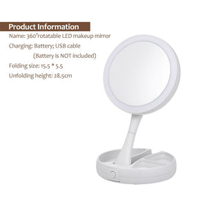 LED Makeup rechargeable Mirror