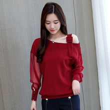 Load image into Gallery viewer, Autumn long sleeve shirt women fashion woman blouses 2018 sexy off shoulder top solid women blouse shirt clothing female 1224 40
