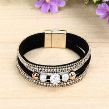 Load image into Gallery viewer, Luxury Leather Crystal Bracelets