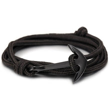Load image into Gallery viewer, High quality fashion black anchor bracelet
