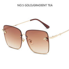 Load image into Gallery viewer, Luxury Retro Square Bee UV Sunglasses