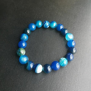 Trendy Natural Stone Love Purple Bead Bracelet