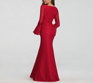 Elegant Red Party Gown
