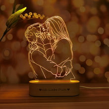 Load image into Gallery viewer, 3D USB Customized Photo Lamp With Wooden Base