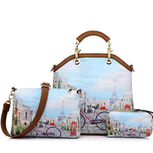 Load image into Gallery viewer, PU Leather 3PC Printed Handbags