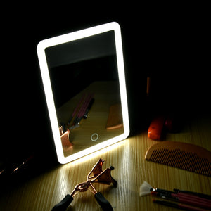 Rechargeable LED Touch Screen Makeup Mirror