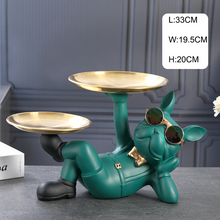 Load image into Gallery viewer, Home Decor Dog Statue Butler with Tray